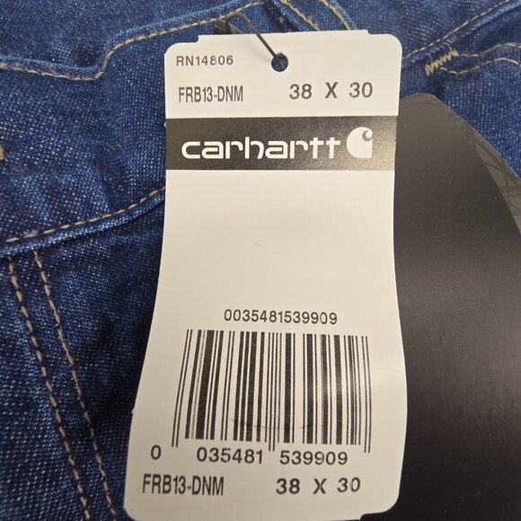 Carhartt FR Jeans Men's 38x30 Workwear Flame Resistant Work Pants FRB13-DNM NEW - Picture 9 of 10